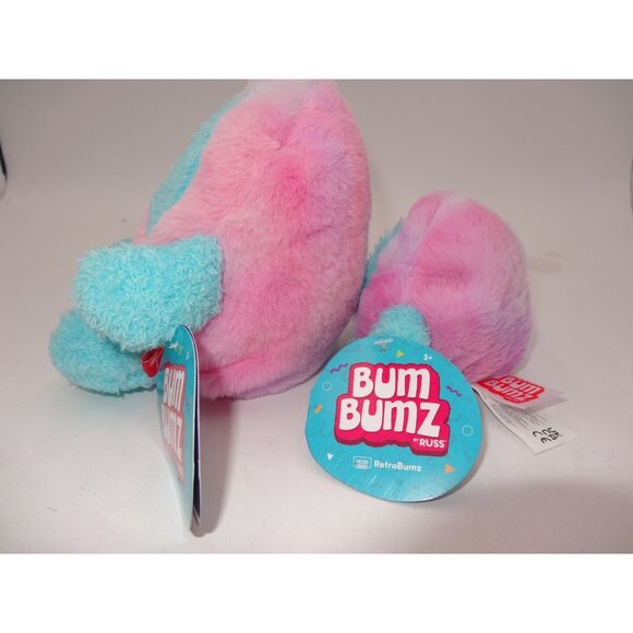 BUM BUMZ RetroBumz Megs The Peace Sign 8” Soft Plush Kellytoy NWT NEW and 5" - Picture 9 of 10